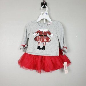 Christmas Red and White Sequin 3 Piece Outfit NEW